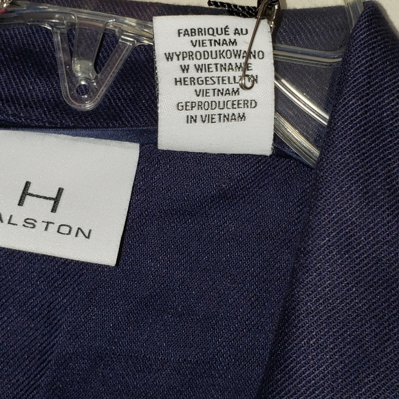 H by Halston Sleeveless Linen Dress Navy Blue size 8. NWT - Picture 4 of 12